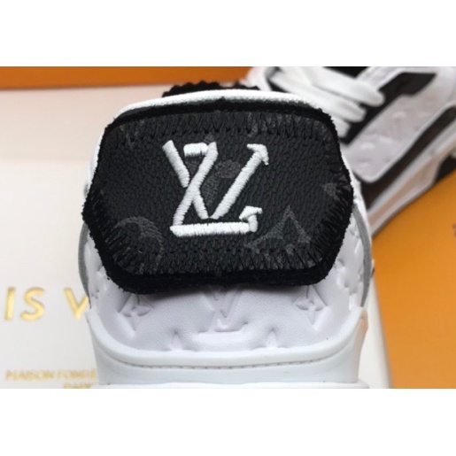 Louis Vuitton 100 % Original Trainer 2228 Blanco Y Negro Panel