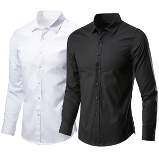 Camisa blanca para hombre, blusa para hombre, con bolsillo, para calle,  casual, holgada, cuello ajustado