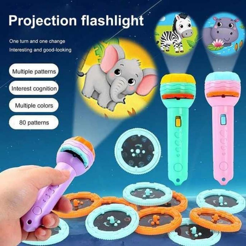Proyector infantil juguete 24 imágenes luz nocturna linterna/Flashlight