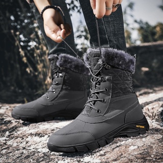 Comprar Botas de nieve de invierno para mujer, botas altas de algodón,  gruesas, impermeables y antideslizantes, zapatos grandes de algodón de  felpa gruesos