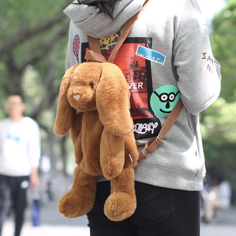 Mochila De Peluche Para Muneca De Conejo De Orejas Largas Piel Suave Shopee Mexico