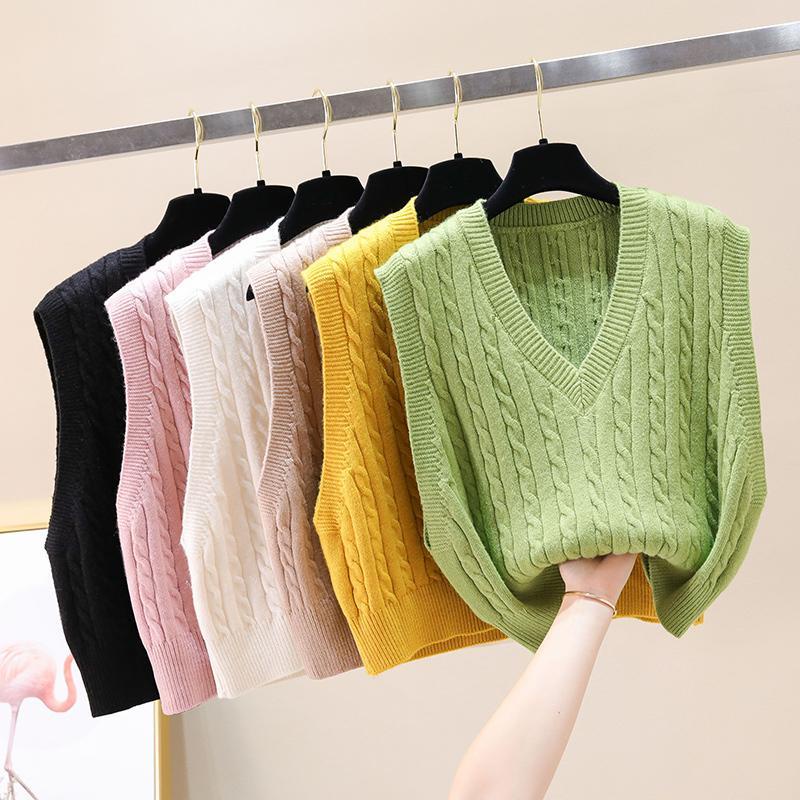 Chaleco De Suéter De Influenciador De Estilo Suave Ceroso Para Mujeres