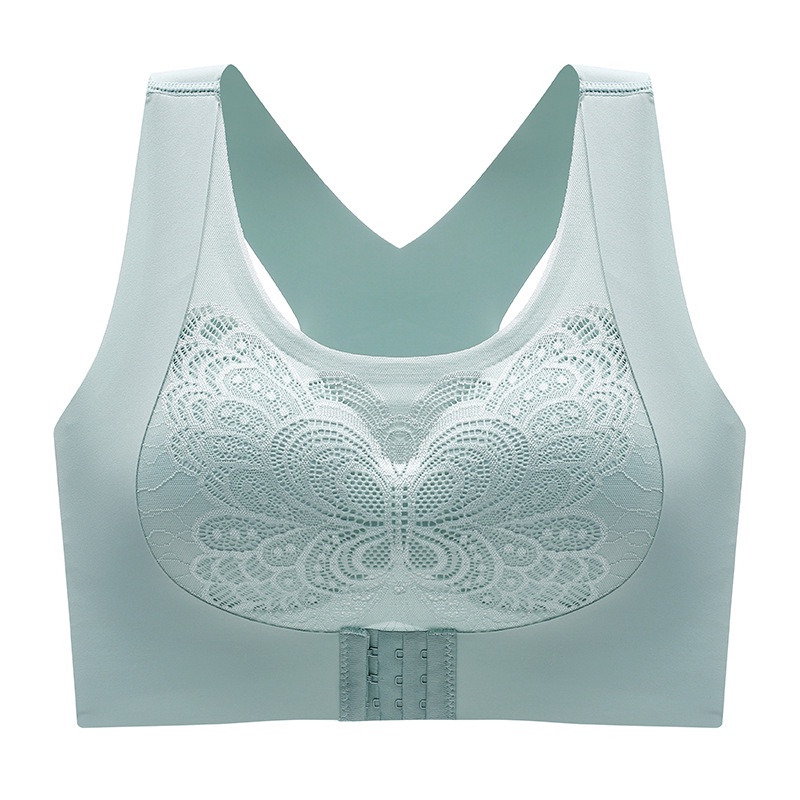 thumbnail image 1 of Sujetador Inalámbrico De Encaje Sin Costuras Ropa Interior Femenina Mariposa Talla Grande Corrección Push up Dos En Uno, 1 of 5