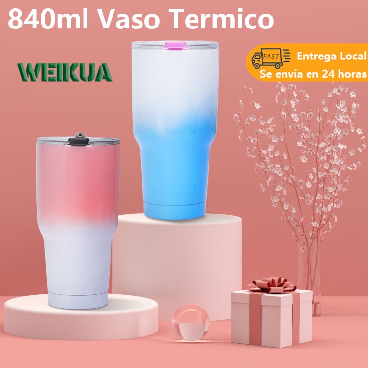 Vaso Termo Popote Acero Inoxidable Tipo Starbucks 750ml