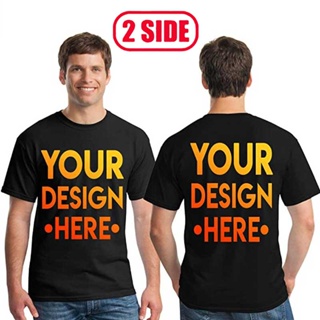 Camisetas personalizadas para hombres, camisetas personalizadas, diseño de  texto con imagen, camiseta de algodón, impresión delantera/trasera, regalos