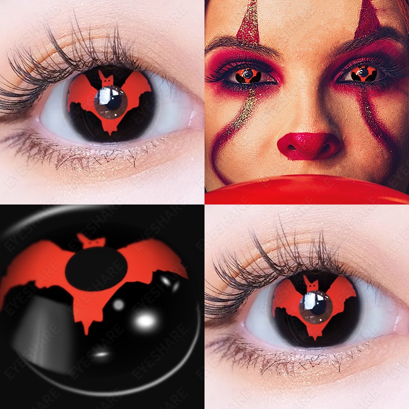Eyeshare 2Pcs Par De Contacto Para Ojos Anime Lentillas Rojas Cosplay Cosmeticos Belleza Aumento Efecto Lentes YUMEKO Serie Roja Shopee Mexico