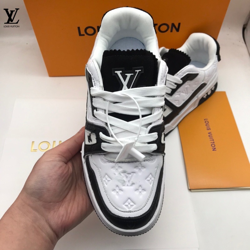 Louis Vuitton 100 % Original Trainer 2228 Blanco Y Negro Panel Zapatos De  Los Hombres De Moda Zapatillas De Deporte De Las Mujeres De Baja Parte