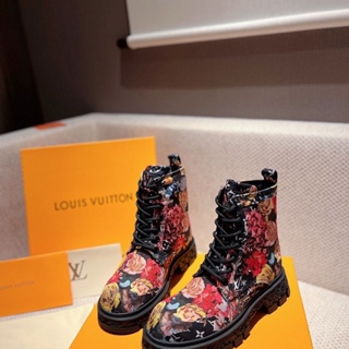 2022 Nuevo Estilo LV-LOUIS VUITTON FENDI Carta Zapatos De Mujer Botas De  Suela Gruesa Tobillo