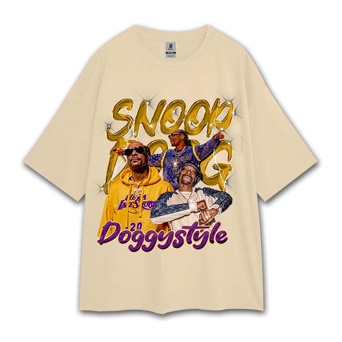 Camiseta Snoop Dogg Rap estilo Vintage de gran tamaño Shopee México