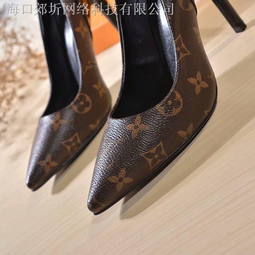 ✲ Louis Vuitton LV Moda Clásica Tendencia Tacones Altos Zapatos De Mujer 10  cm 35-40