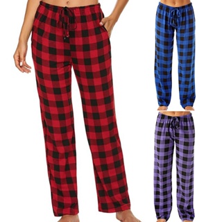 Pantalones de pijama de mujer con bolsillos, pantalones de pijama