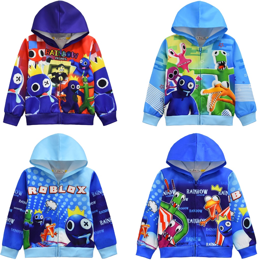 Roblox Rainbow Friends Sudadera con capucha Niños con capucha Chaqueta de  manga larga Sudadera Casual Zipper Abrigo Ropa exterior Ropa deportiva