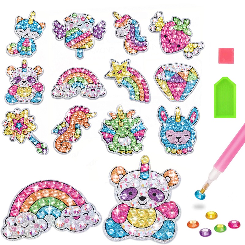 Kit de pegatinas brillantes con forma de pata de gato y piel DIY, kit de  manualidades con diamantes -  México