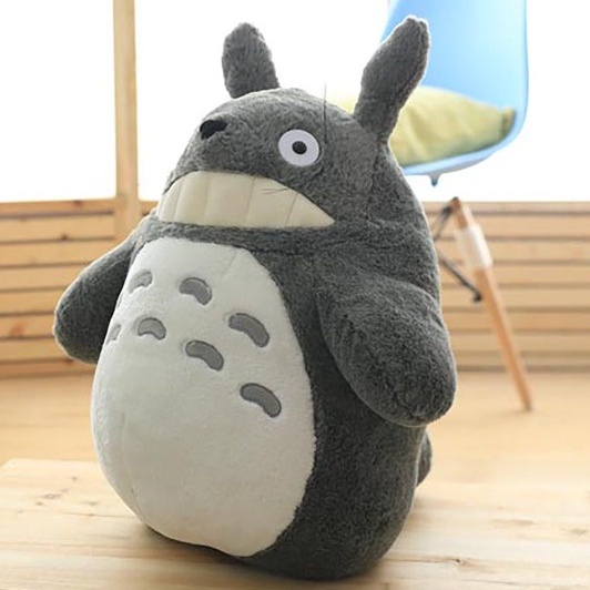 thumbnail image 1 of Añadir A La Lista De Deseos Totoro Peluche Gato Lindo Juguete Figura De Anime Muñeca Con Hoja De Loto Niños Cumpleaños Regalo De Navidad Juguetes, 1 of 5