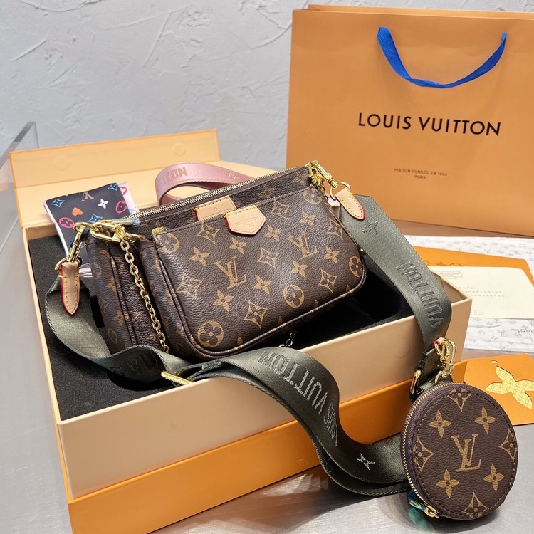 Enviar NowLV Louis Vuitton Bolso Vintage Multi-Pom Femenino Hombro Cruzado
