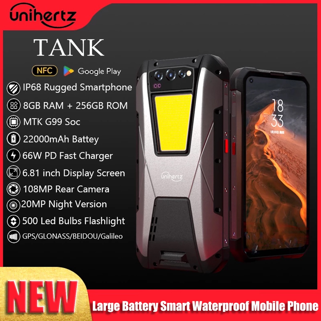 Unihertz Tank 2 teléfono resistente, cámara de 108mp, versión