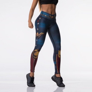 Leggings Deportivos Para Mujer Con Estampado 3D Elásticos De Cintura Alta ,  Pantalón De Yoga , Superhéroe , Leggins , Gimnasio , Fitness , Correr ,  Mallas Para Pantalones , Ropa Femenina