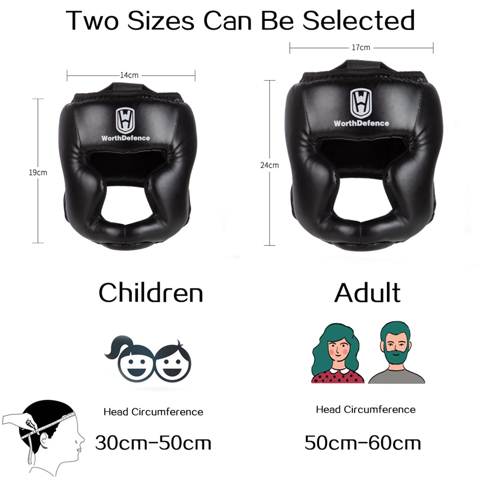 Casco Da Kick Boxing E MMA Uomo/Donna &ndash; PU, Full Covered, Taglia Unica Per Adulti E Bambini