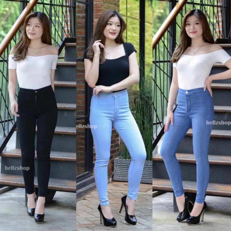 Natha - Jeans mujer cintura alta Skinny Arisha Series | Shopee México