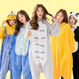 Stitch Adultos Animal Onesies Invierno Mujeres Pijama Mono de hombres  Pareja Disfraz Cosplay Franela Dibujos animados Ropa de dormir Pijama Ropa  de