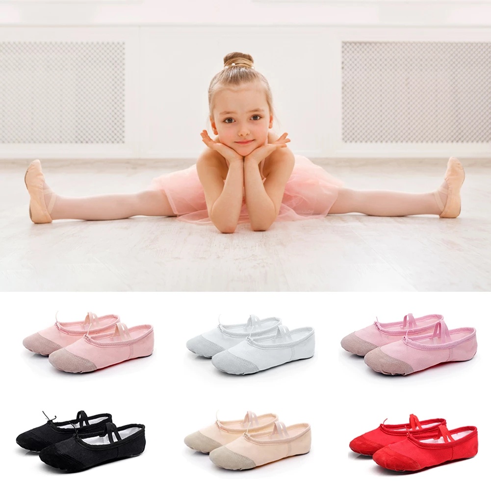 Zapatos De Gimnasia De Ballet Para Mujer, Zapatillas De Ballet De Suela  Blanda, Calzado De Bailarina De Lona Para Niños, Zapatos De Baile De  Práctica Para Niños De 8,05 €