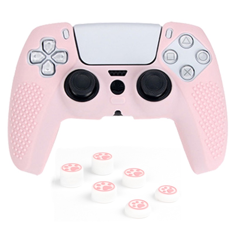 Funda para controlador de silicona PS5, piel rosa del controlador de PS5,  piel de controlador de Playstation 5