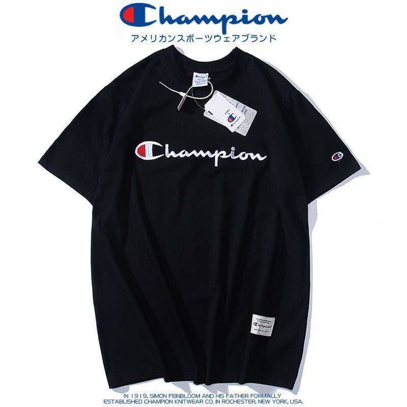 Camiseta Bordada monogram Algodón Champion-Cuello A Juego Para