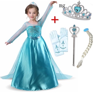 Disfraz de fiesta de Halloween para niñas, disfraz de Frozen Anna