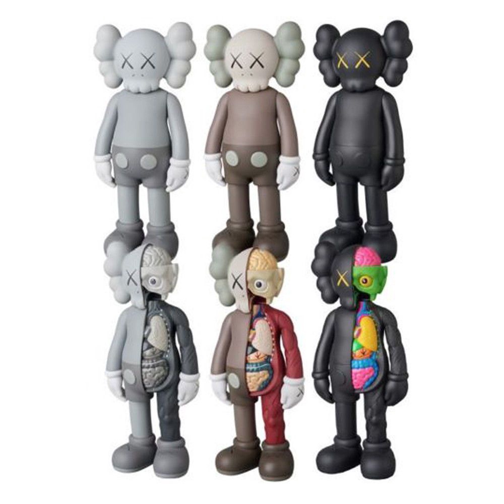 kaws companion pvc figura de acción mitad disecado flayed open edition