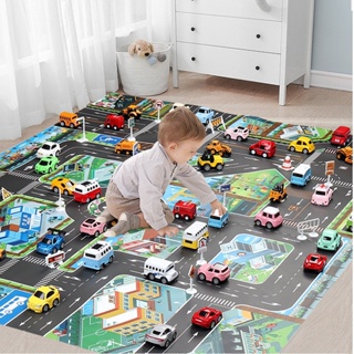  Alfombra de juego para autos de juguete, alfombra de 39 x 79  pulgadas, alfombra de juego de transporte educativo para sala de juegos de  niños, alfombra de carretera para dormitorio, alfombra
