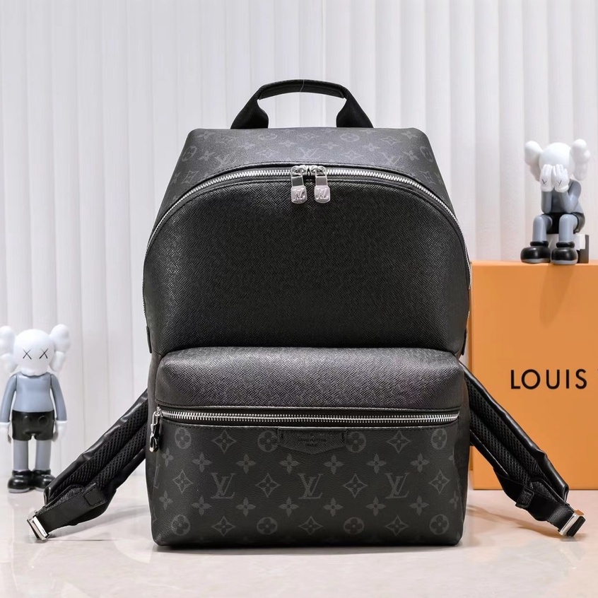 100 % original LV/Louis Vuitton Nueva Mochila Discovery , De Cuero Negro  Para Hombre , Bolsa De Viaje
