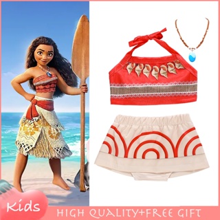 Kiwi Moana Moana Cosplay Maui Kids Kids Roupas Princesa Traje