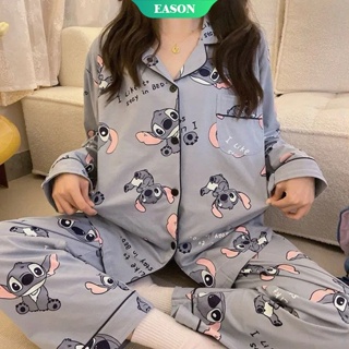 Lilo & Stitch-Conjunto de pijama para niños, camisón de manga larga con  solapa de dibujos animados, ropa de noche para bebés - AliExpress