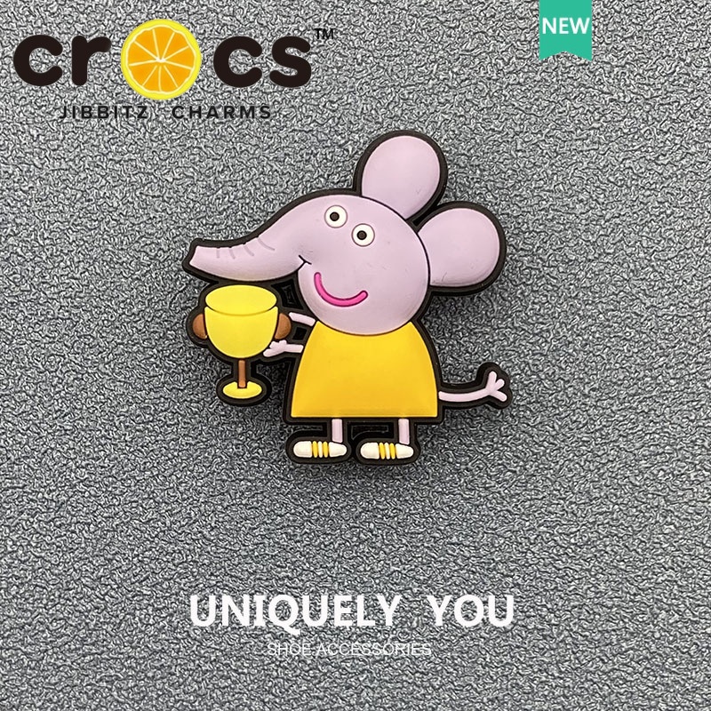 Crocs Jibbitz Peppa Pig Serie Zapatos Agujero De La Flor Accesorios Jibbitz Boton