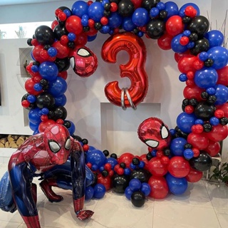 Spiderman Cumpleaños 3 Años, 3D Globos de Spiderman Decoracion Cumpleaños  para Fiesta, Globos de Spider Héroe, Spiderman Decoración Cumpleaños Niños  (3 Años) : : Hogar y cocina
