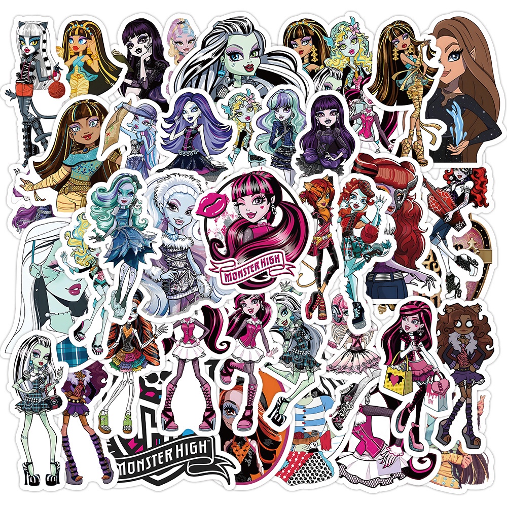 Y&P| Juego de Pegatinas Impermeables de Monster High de Dibujos Animados,  50und | Shopee México