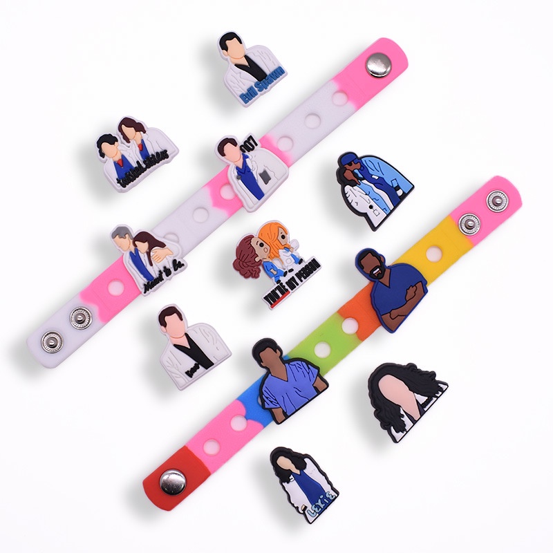 Crocs Jibbitz Pins Nuevo Grey Anatomy DIY Zapatos Charm Button Shopee