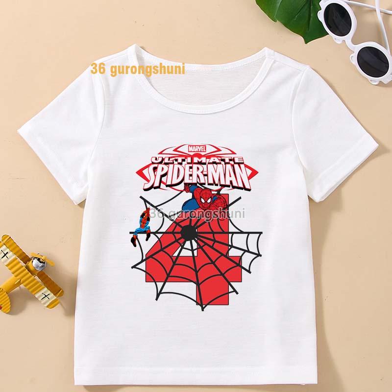 Camiseta Para Ninos Camisetas Spider man Spiderman Spidey Ropa Para 1 2 3 4 5 6 7 Anos Cumpleanos Grafica tops De Verano Shopee Mexico