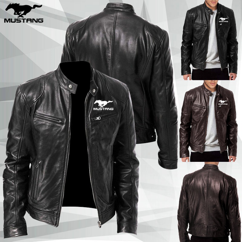 Chamarra de piel mustang new arrivals