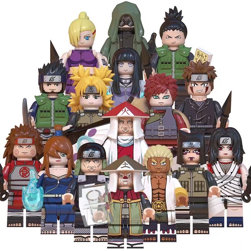 Narutoes Mini Action Figures Gaara Kankuro Temari Inuzuka Kiba Nara
