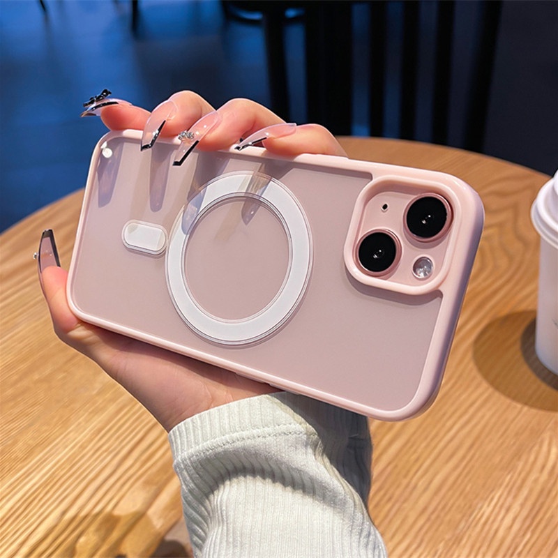 Funda Magnética Con Cuerda Para IPhone 14 | Incluye 2 Cristales Templados, Silicona Transparente, Soporte Hasta 18 Kg, Compatible Con MagSafe Y Cargas Inalámbricas