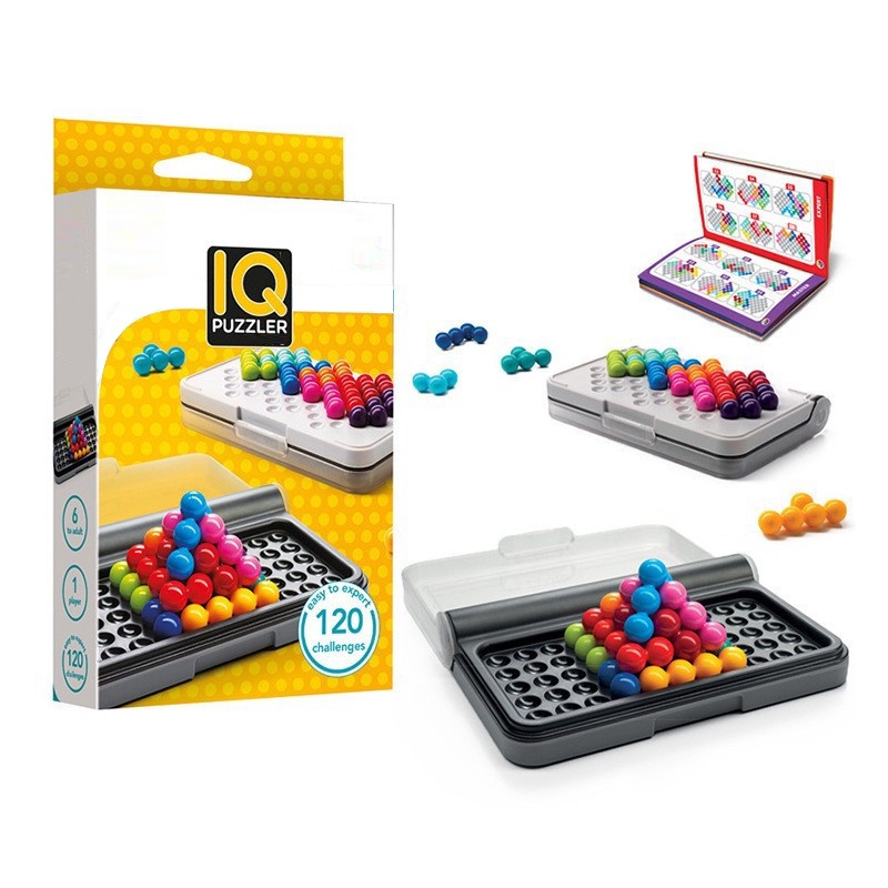 Activity Board 120 Sfide IQ 3D Puzzle da tavolo Classico gioco a piramide perlina Mente Logica