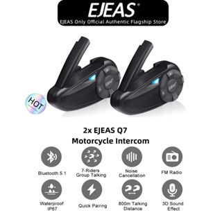 2 juegos Ejeas V6 Pro 800m casco de motocicleta Bluetooth intercomunicador  auriculares