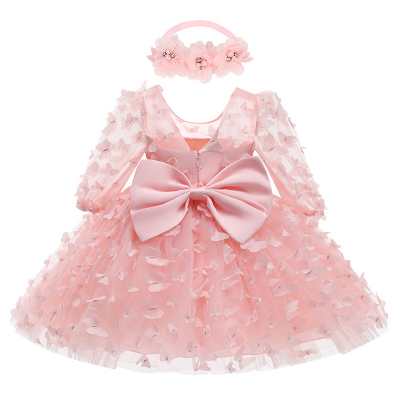Vestido De Princesa Para Bebé - Tutú De Malla Con Estampado Floral, Perfecto Para Fiestas, Bodas O Fotos