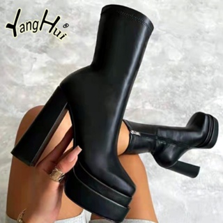 Zapatos con tacon grueso para online mujer