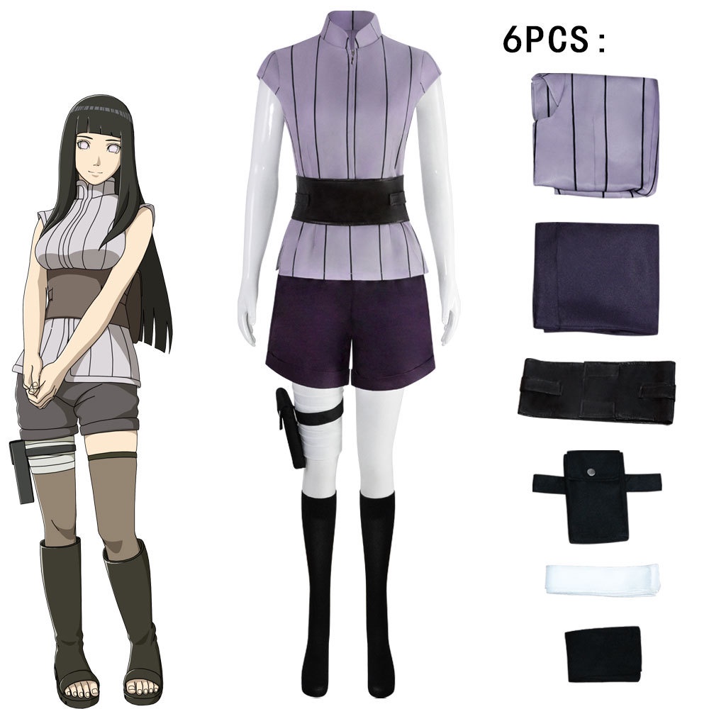 Disfraz De cosplay De Halloween Anime Ninja cos Hyuga Hinata Shopee