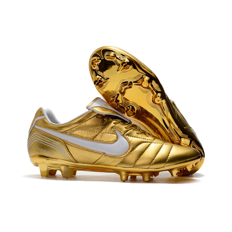 Nike Legendary R10 Plating FG Fútbol Zapato Oro 3945 Shopee México