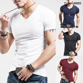 Camisetas de manga larga con cuello en V para hombre, estilo casual, lisas,  para fitness, entrenamiento, básica, color liso, otoño