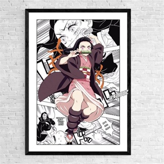 Em promoção! Japão Filme De Anime Cartazes Demon Slayer Tanjirou Inosuke  Quadrinhos Crianças Quarto Pintura De Decoração De Casa De Lona Da Pintura  A Arte De Parede Hd