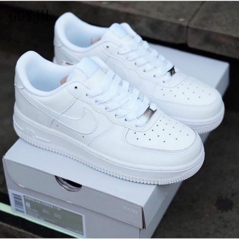 patrón Ver insectos Walter Cunningham Zapatos Blancos Mujeres Hombres NIKE AIR FORCE 1 ONE FULL WHITE SMILE  SNEAKERS KETS CASUAL SPORT Blanco HO2257 | Shopee México